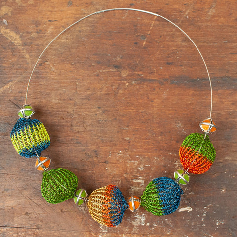wire crochet ball beads