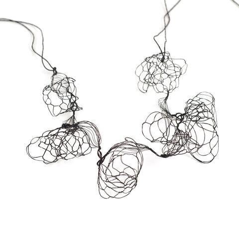 black wire necklace by YoolaDesign 