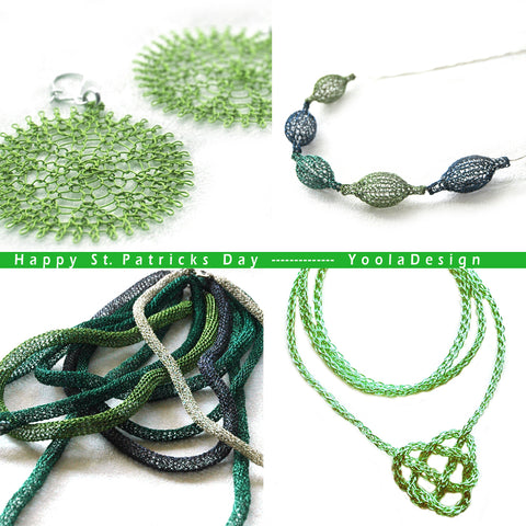 St Patrick Wire crochet Jewelry