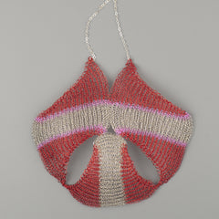 Wire crochet statement red necklace - Yooladesign
