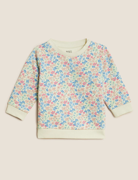Suéter com estampa floral