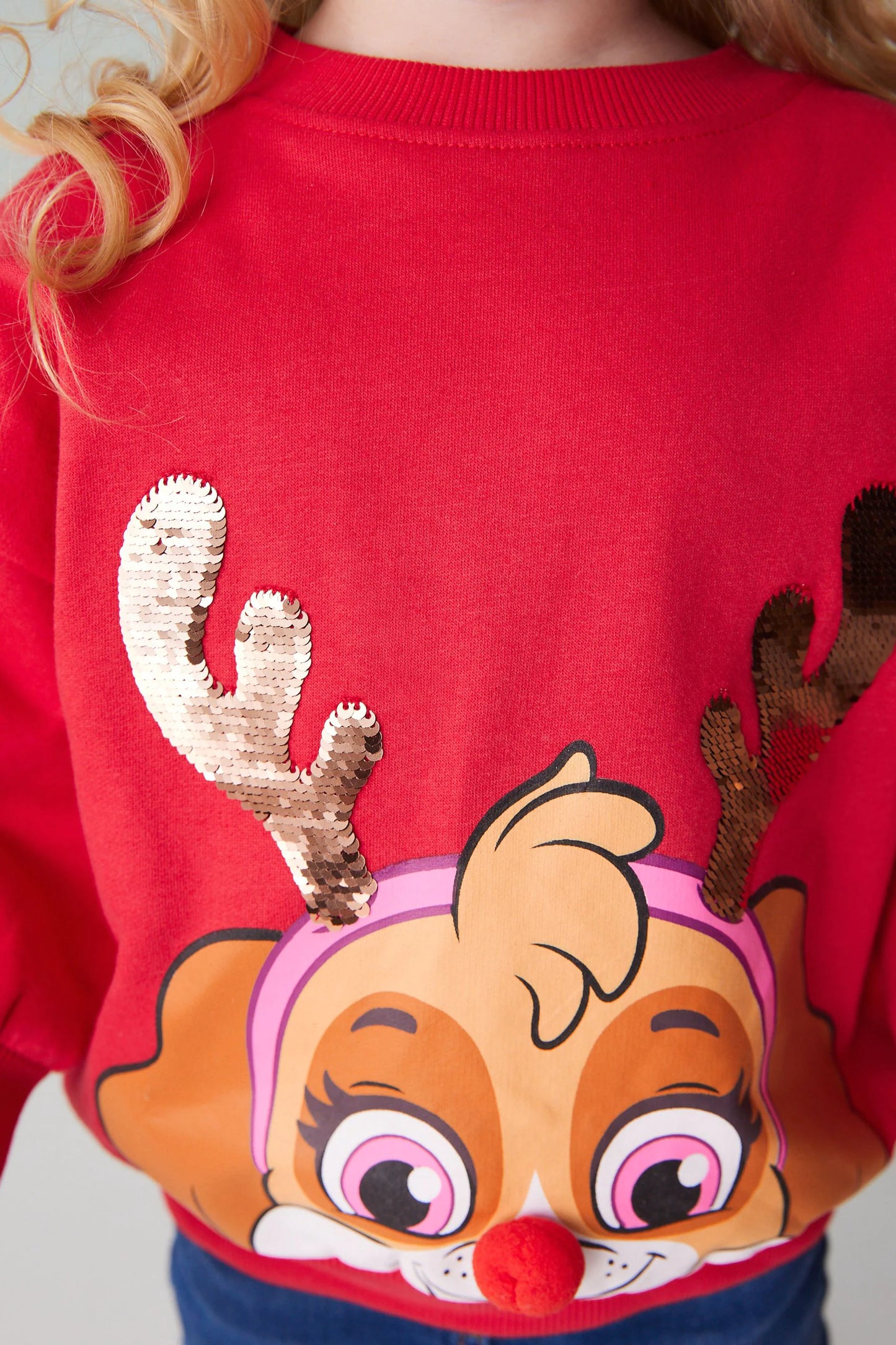 |BabyGirl| Moletom Paw Patrol Natal - Vermelho - (3meses-7anos)