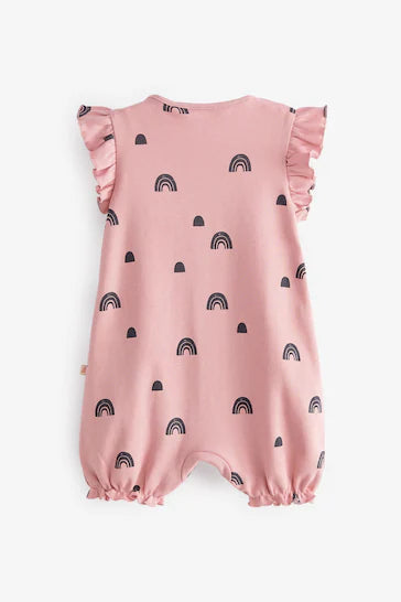 |BabyGirl| Conjunto de 4 Macaquinhos Para Bebês-Pink Floral