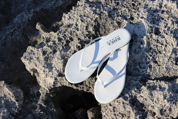 white flip flops spain vacation summer beach 
