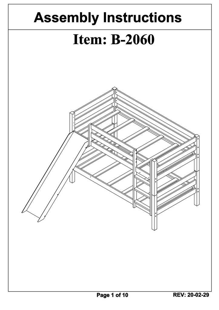 white metal loft bed with slide