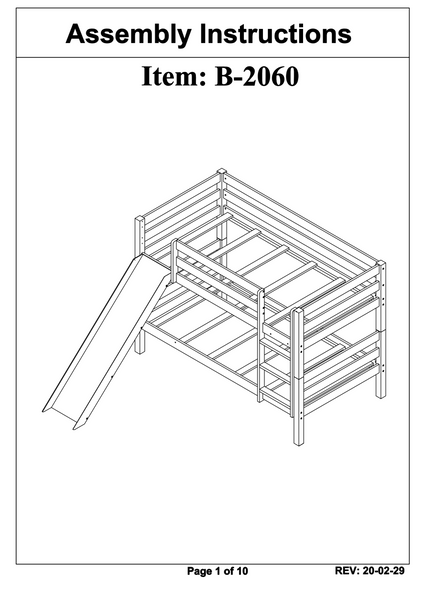 Bunk Bed With Slide Assembly Instructions