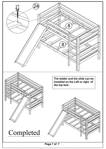 Bunk Bed with Slide Assembly Instructions