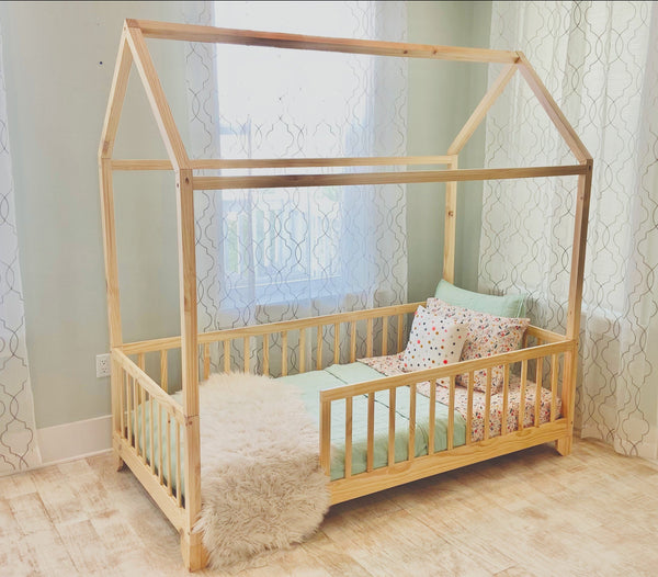Aiden Toddler House Bed with Rails | Custom Kids Furniture