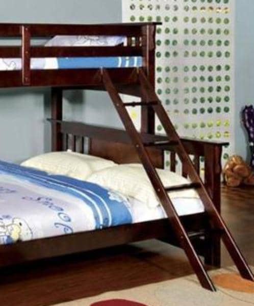 twin over queen bunk bed wood