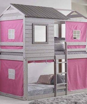 pink bed for kids