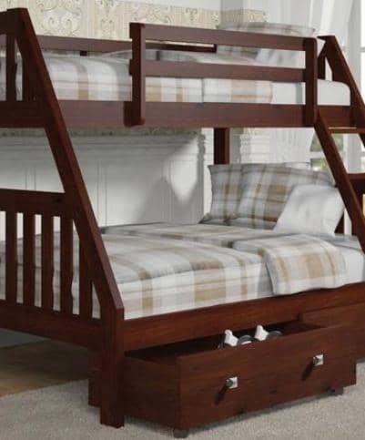 dark wood bunk beds