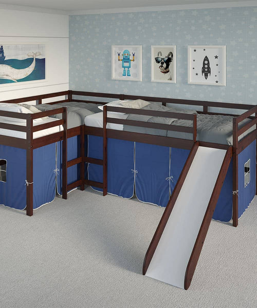 boy bunk bed with slide