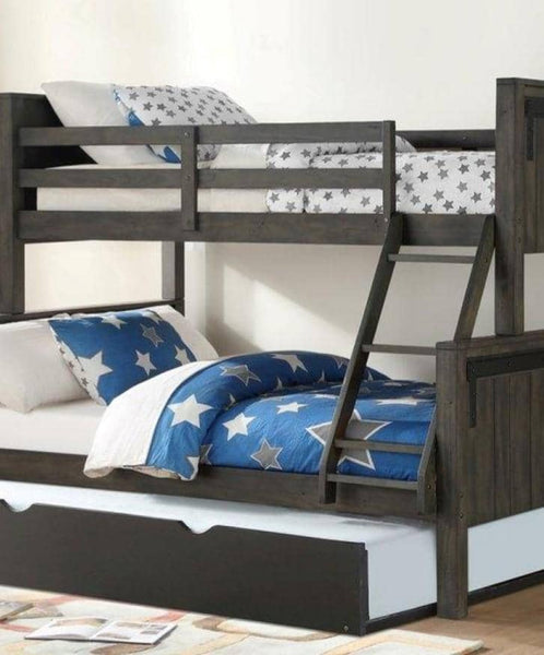 modern bunk bed with trundle