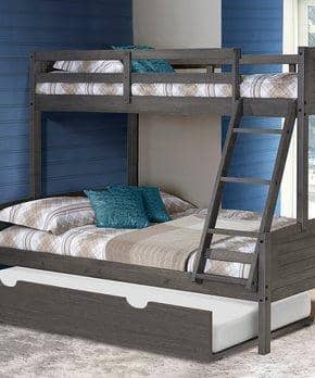 grey full over full bunk beds