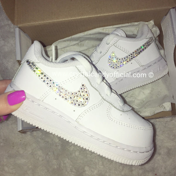 Crystal Kids Nike Air Force 1's (Ticks 