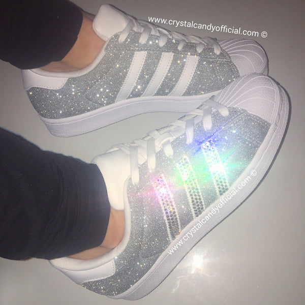 sparkly adidas sneakers