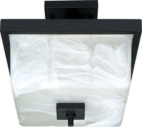 Nuvo 60-002 - 12" Textured Black Semi Flush Ceiling Light Fixture