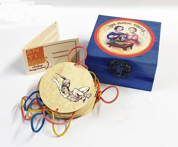 Super set of animation optical toys Zoetrope Phenakistoscope Thaumatrope Puppet 