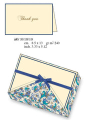 Rossi 1931 Italian Stationery Thank you cards letterseals.com Blue Florentine