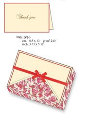 Rossi 1931 Italian Stationery Thank you cards letterseals.com Red Florentine