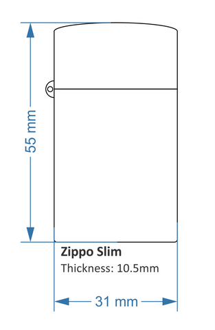 zippo slim size