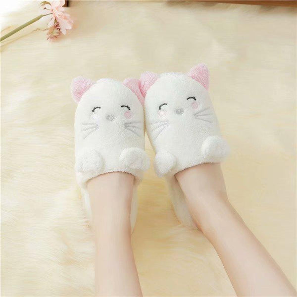 fluffy cat slippers