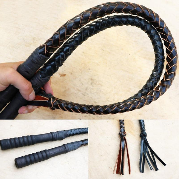 Horse Racing and Equestrian Performance,Black Hand Woven Leather Flogger with Bread Riding Crop Whip for Horse Riding Samdray 30 Inch Horse Whip