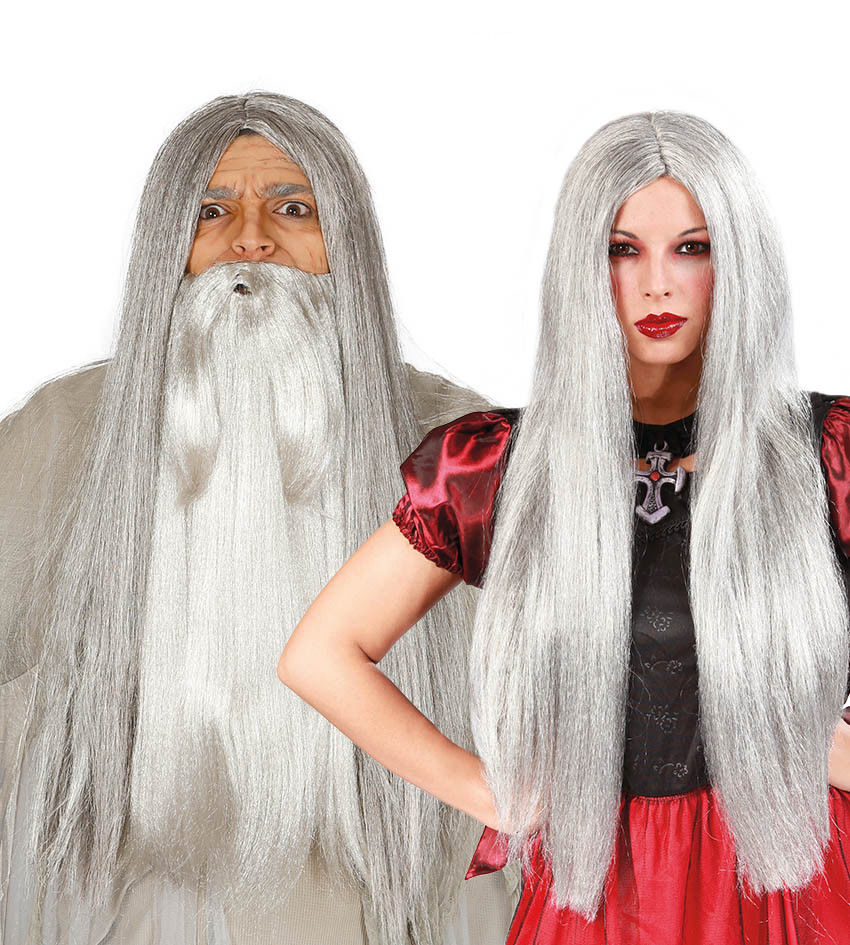 grey wig costume