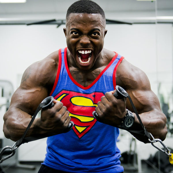 gym sweat superman shirt workout ornadi