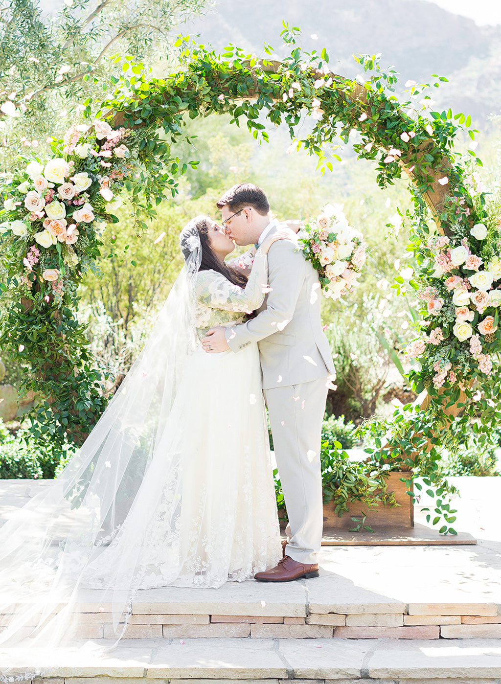 Breanna + Johnathan Real Bride | Custom Made Wedding Dress Primavera by Claire Pettibone