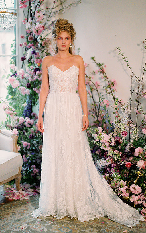 Anais Lace Wedding Dress by Claire Pettibone