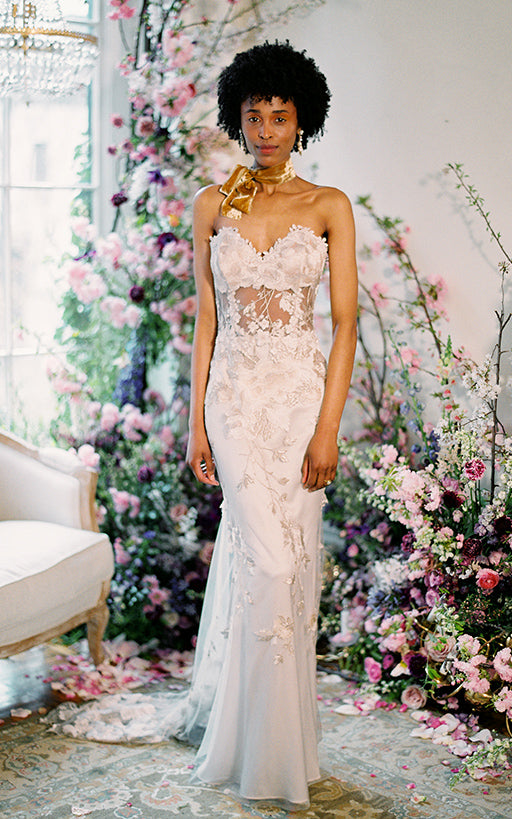 Odessa Lace Wedding Dress with Sexy Bodice
