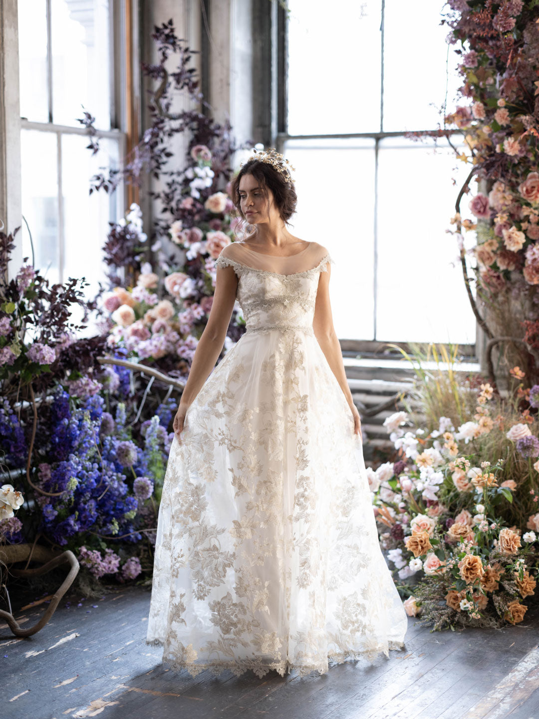 Vermeil Couture Wedding Dress by Claire Pettibone