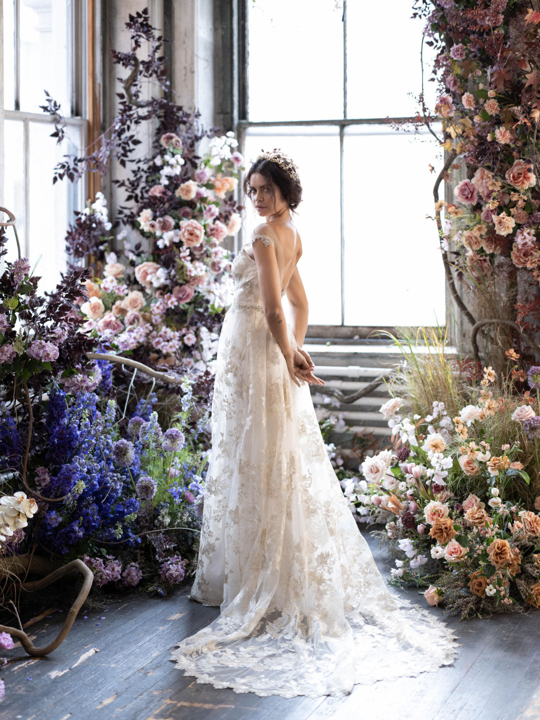 Vermeil Couture Wedding Dress by Claire Pettibone