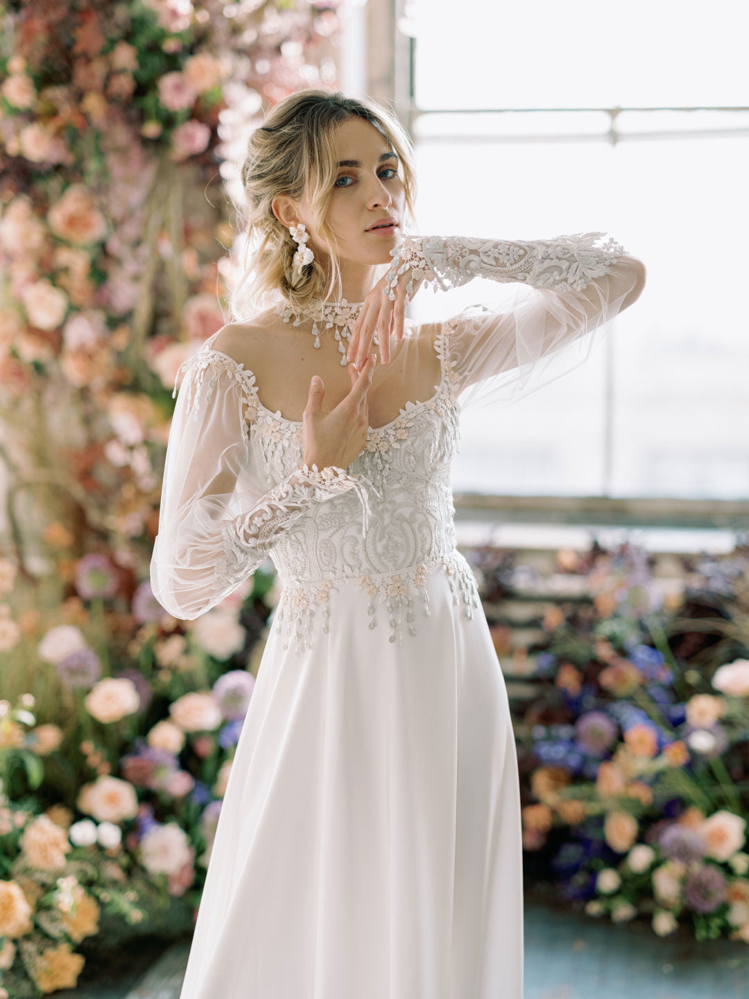 Riviere wedding dress by Claire Pettibone
