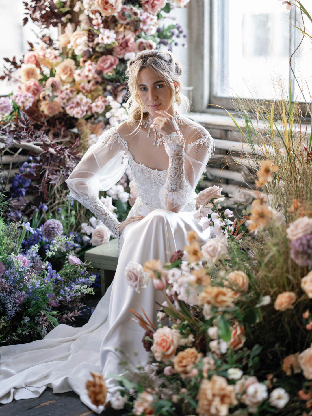 Riviere wedding dress by Claire Pettibone