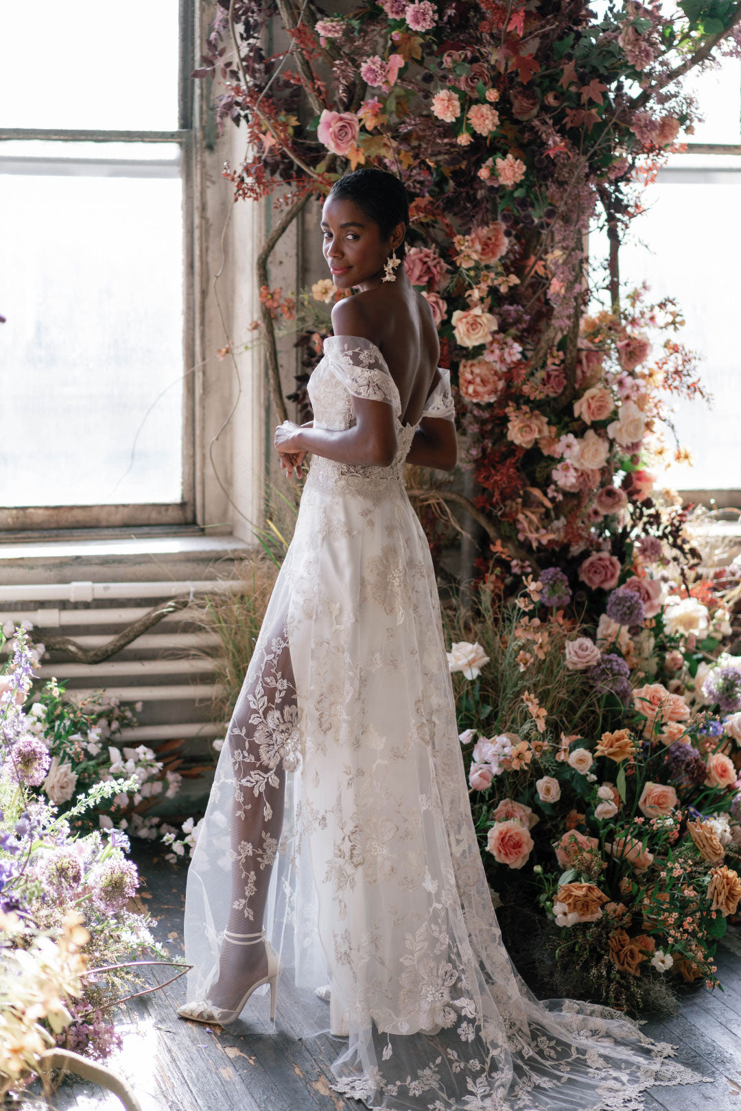 Morganite Claire Pettibone Adorned Couture Wedding Dress Collection