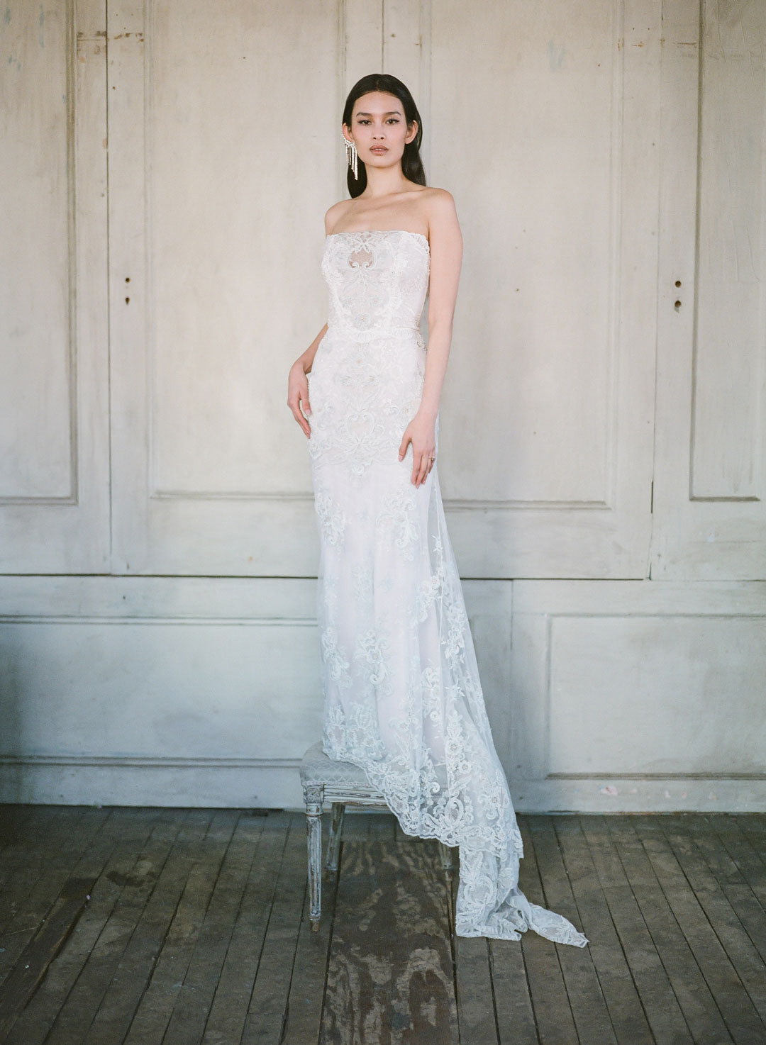 New Claire Pettibone Couture Wedding Dress Aquamarine