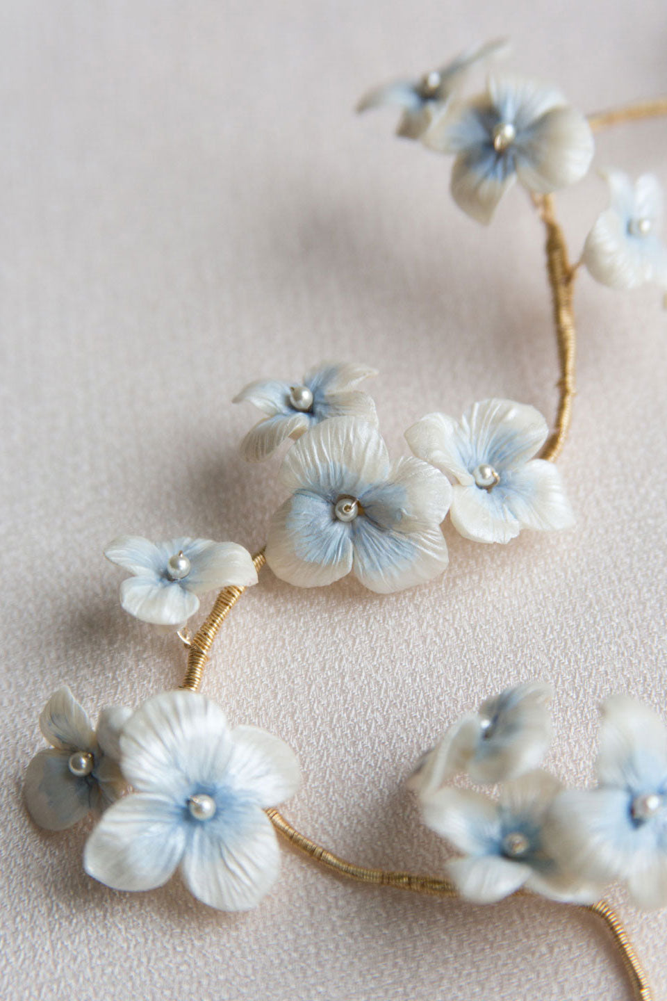 Azure Wildflower Bridal Hair Accessorie by Erin Rhyne for Claire Pettibone