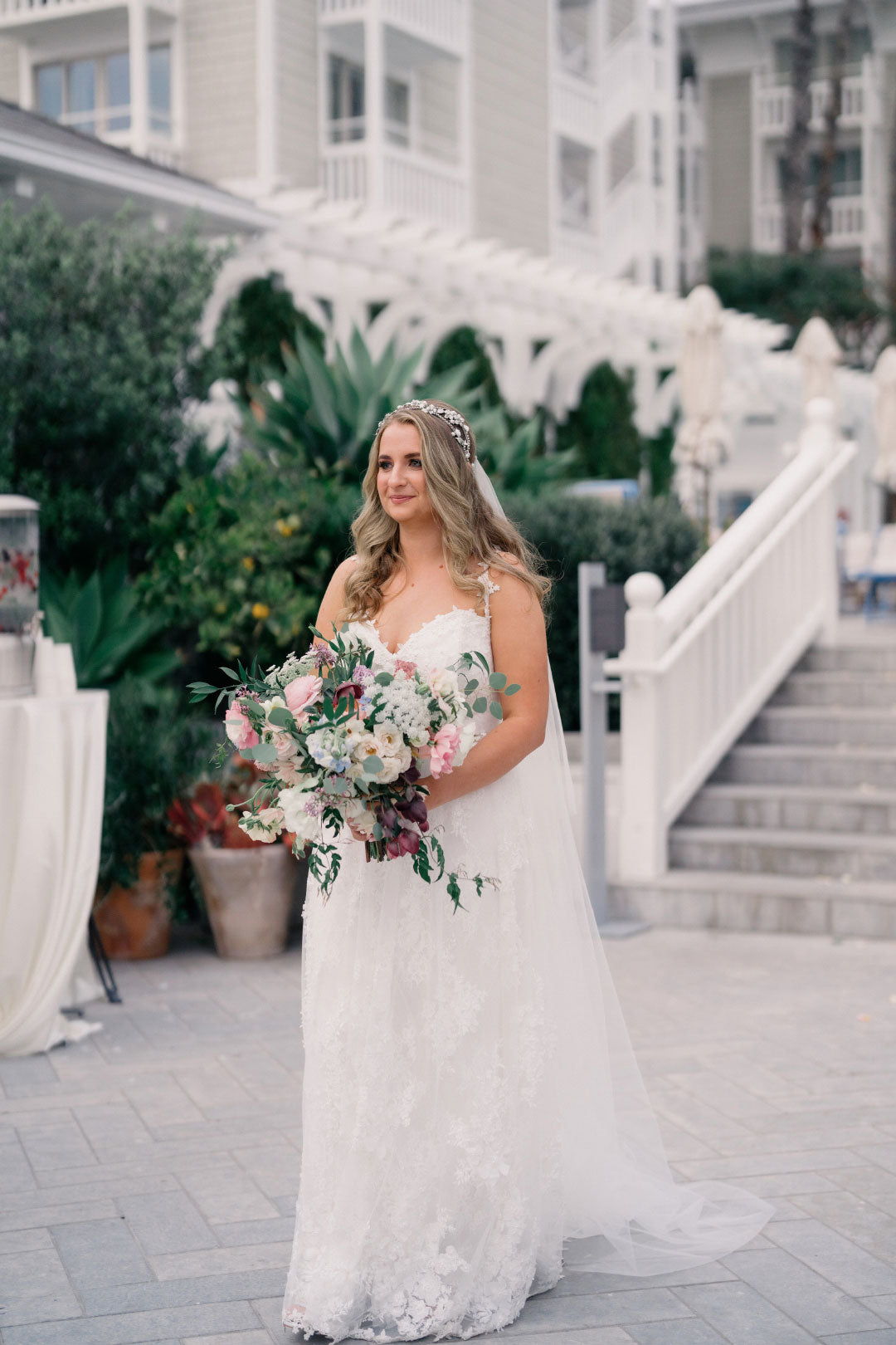 Bride walks the aisle