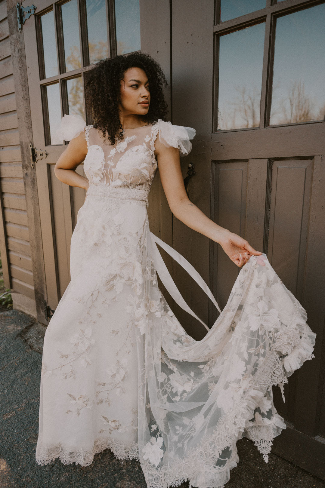 Chloris Embroidered Wedding dress by Claire Pettibone