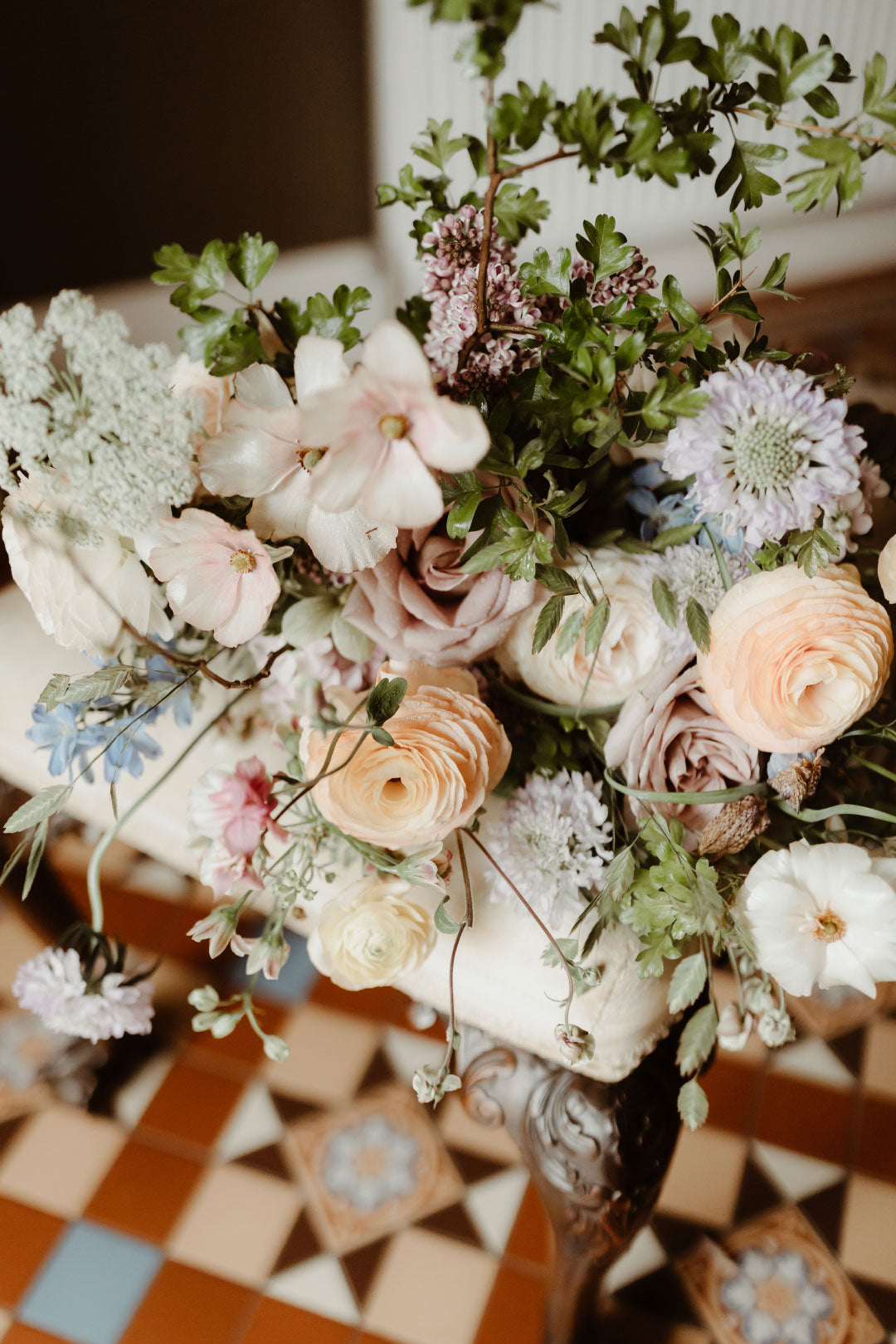 Wedding floral arranger with peonies and 