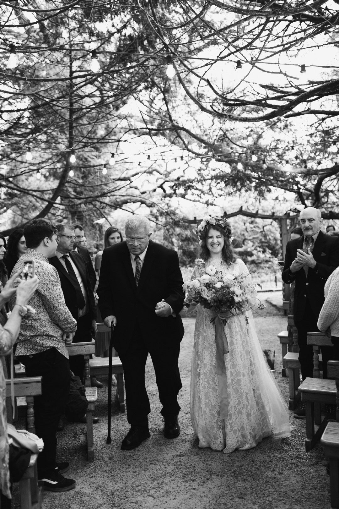 Bride and Father walking the aisle