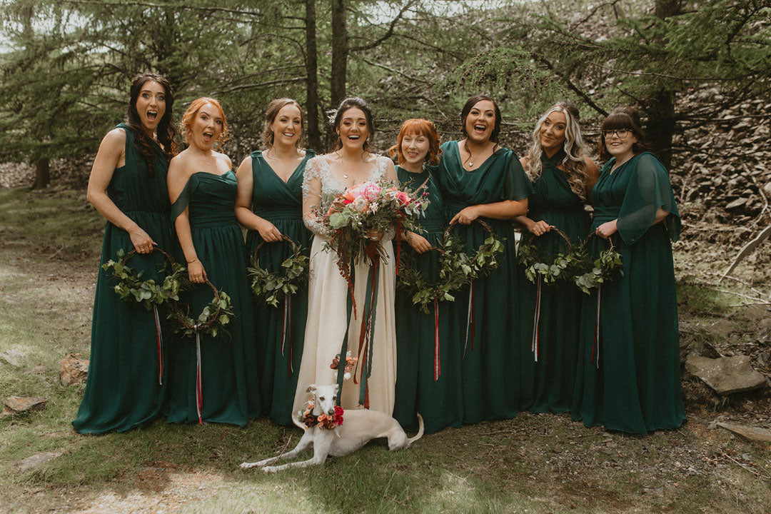 Bride with Bridemaids