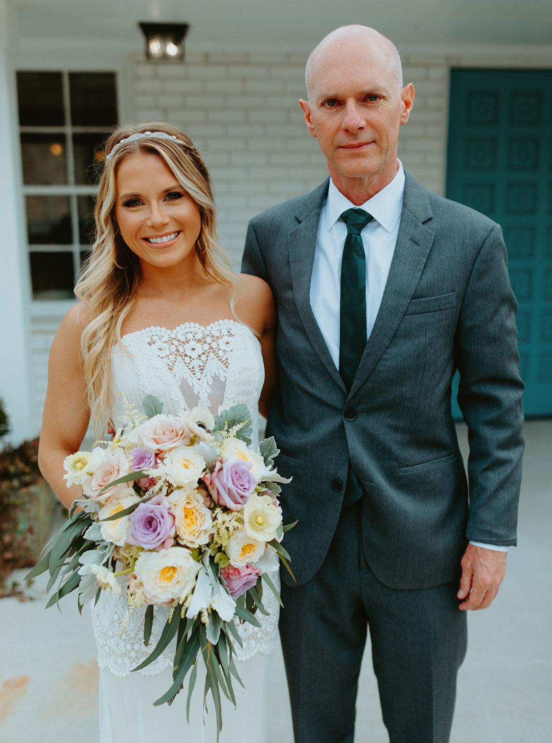 Bride in Victoriana with Father 