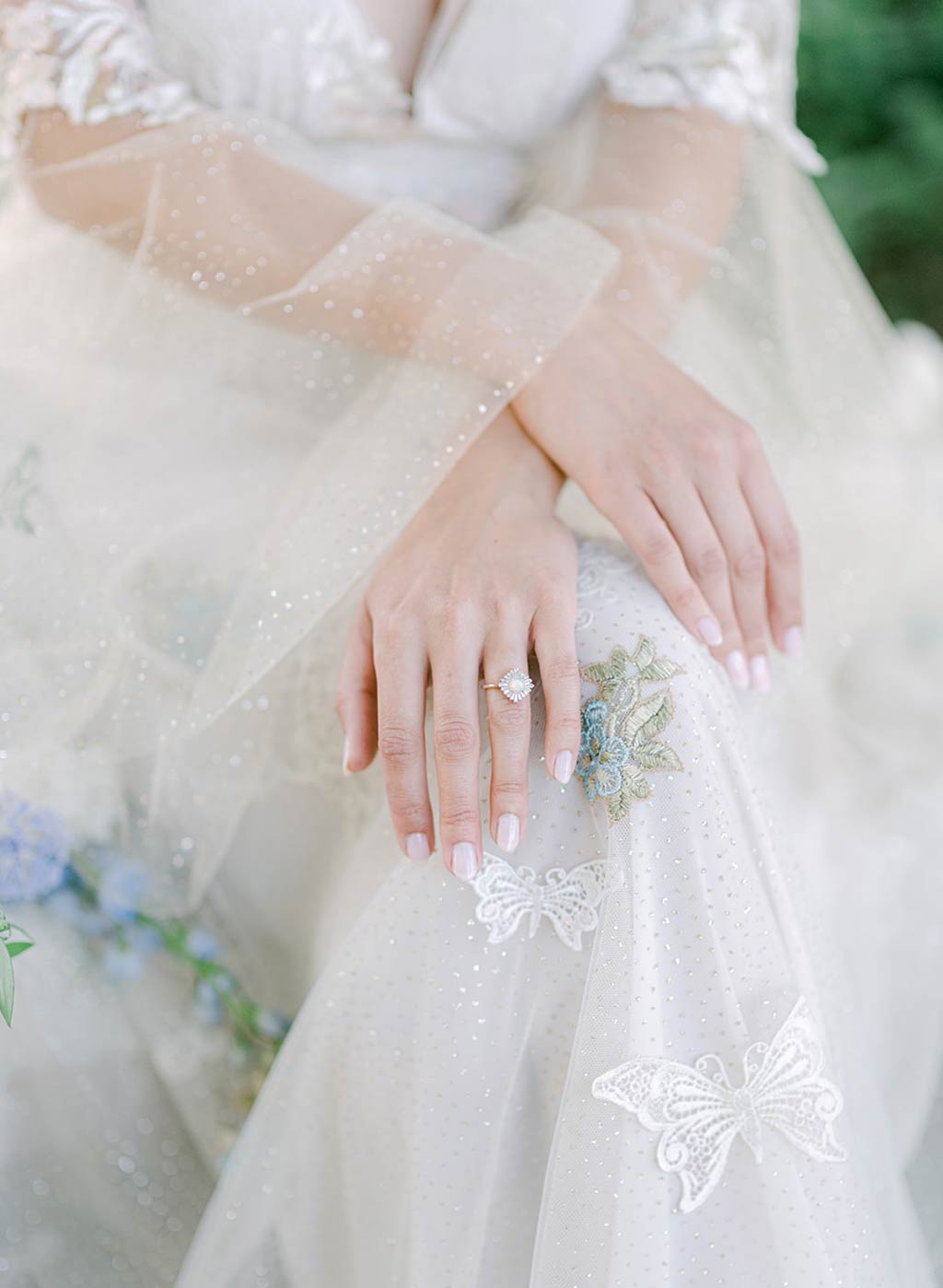 Wedding Ring with Wedding Dress