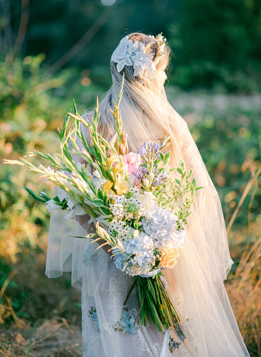 Bride holding wedding Bouquet
