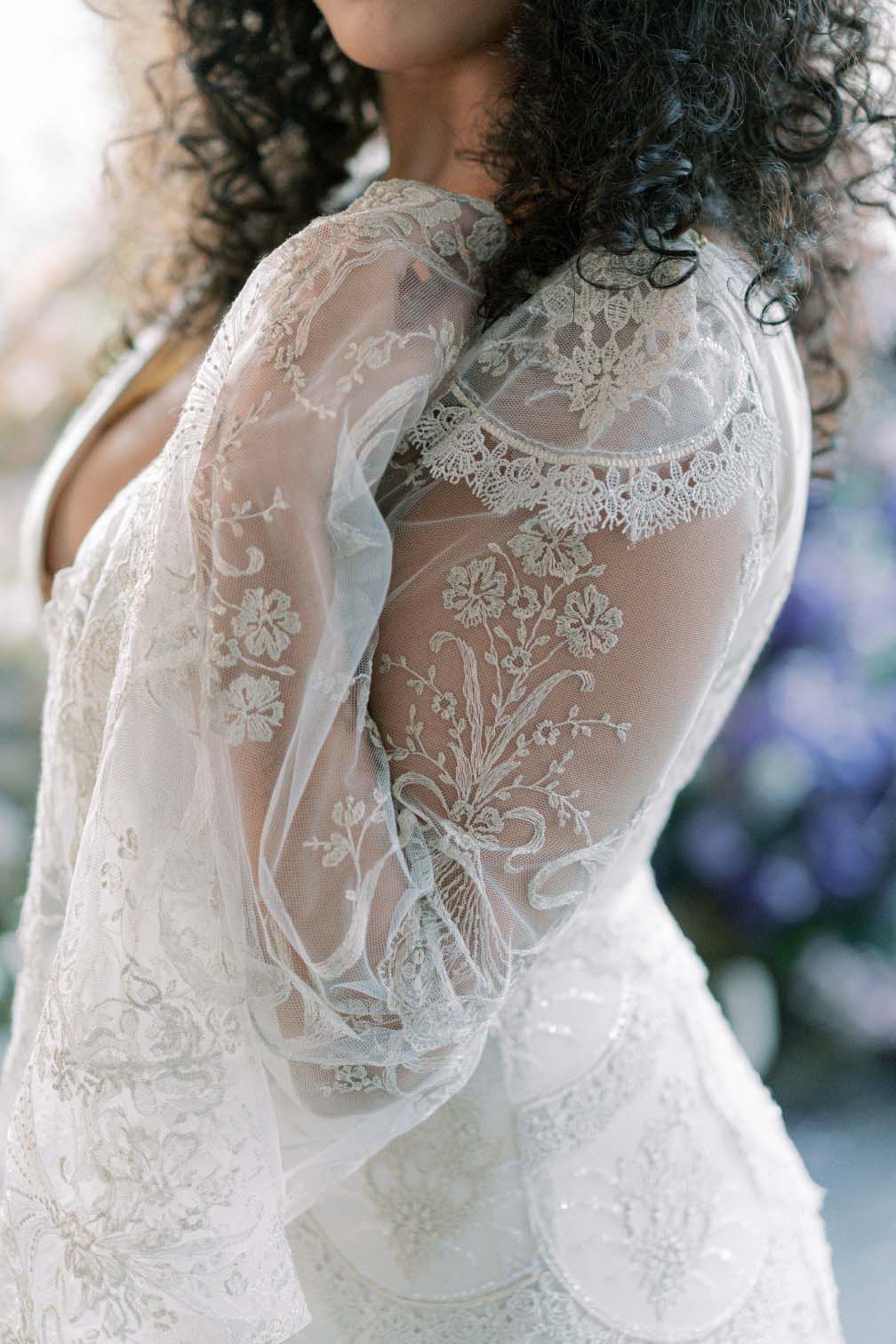 Gold Embroidered Wedding Dress Filligree by Claire Pettibone