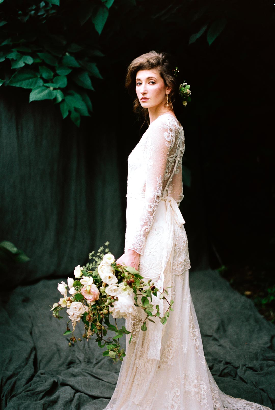 Pearle Wedding Dress Design by Claire Pettibone Colorful Vintage Styled Dress