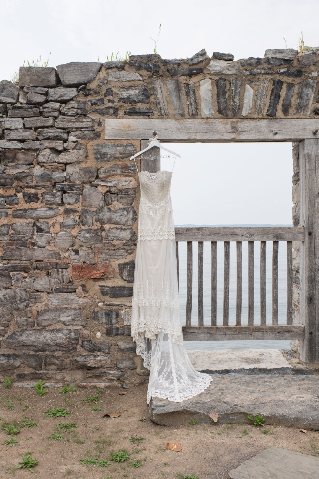 Victoriana by Claire Pettibone on hanger vintage style wedding dress